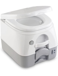 WC portátil descarga agua a presión, blanco/beige. Dometic Poti 972 - 1 