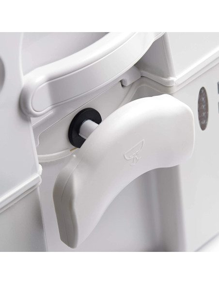 WC portátil descarga agua a presión, blanco/beige. Dometic Poti 972  - 3 
