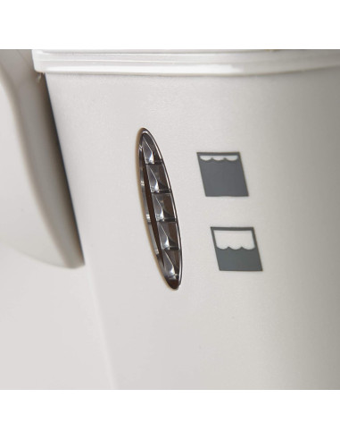 WC portátil descarga agua a presión, blanco/beige. Dometic Poti 972  - 4 