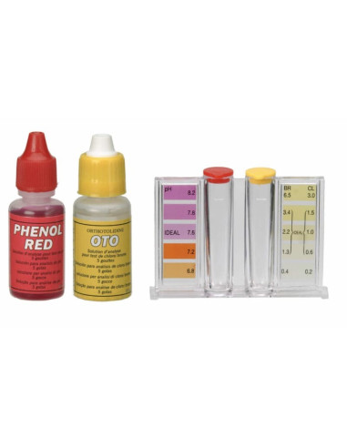 Analizador comparador niveles cloro/bromo + pH agua piscina. Gre 40060  - 1 