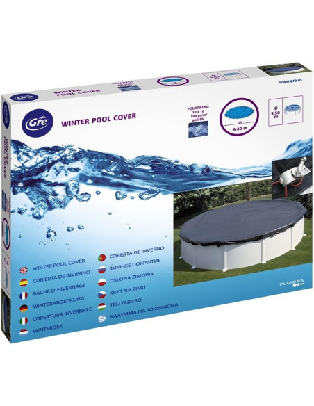 Cubierta de invierno para piscina de acero redonda Ø460. Gre CIPR451  - 5 