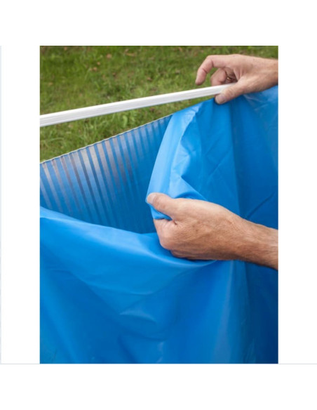 Liner para piscina acero ovalada 730x375x132cm. Gre Azul FPROV738  - 3 