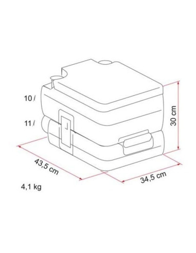 Baño químico portátil Camper y autocaravana. Fiamma Bi Pot 30 01356-01  - 5 