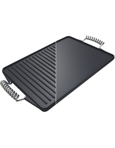 Plancha premium hierro fundido reversible, negro 44x24x5cm. 2000014577  - 1 