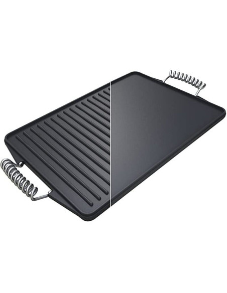 Plancha premium hierro fundido reversible, negro 44x24x5cm. 2000014577  - 1 