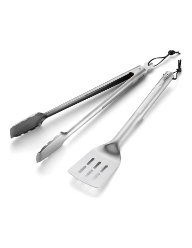 Set dos utensilios en acero inoxidable para barbacoa. Weber 8302  - 1 