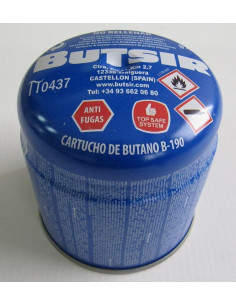 Cartucho de perforación 190gr gas butano. Butsir CARB005  - 1 