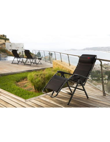 Tumbona relax multiposiciones acolchada negro Crespo AP-232 Air Deluxe  - 3 