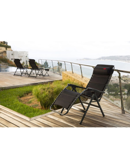 Tumbona relax multiposiciones acolchada negro Crespo AP-232 Air Deluxe  - 3 