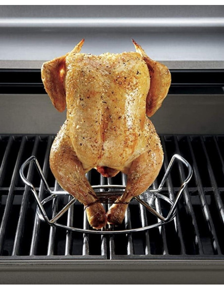 Soporte para asar pollos en vertical en la barbacoa. Weber 6482  - 1 
