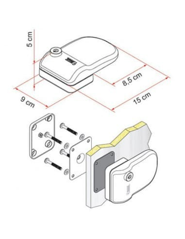 Kit 3 und Safe Door Frame blanco. Fiamma 04688-02  - 2 