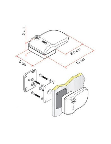 Kit 3 und Safe Door Frame blanco. Fiamma 04688-02  - 2 