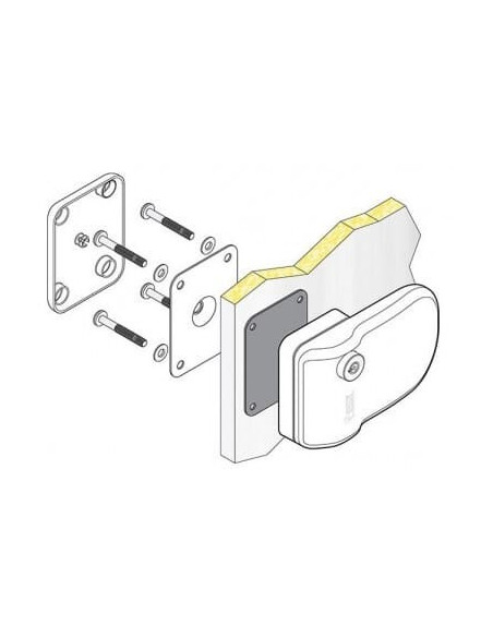 Kit 3 und Safe Door Frame blanco. Fiamma 04688-02  - 3 
