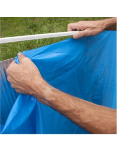 Liner para piscina acero ovalada 915x470x120cm. Gre Azul FPROV915  - 1  2