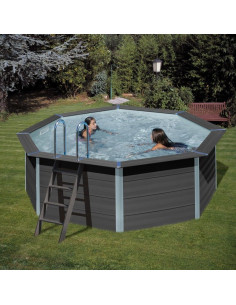 Piscina elevada redonda composite Ø410 X ↕124 CM. Gre KPCO41  - 1 