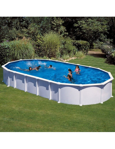 Piscina elevada ovalada chapa blanca 915X470X132cmS. Gre KITPROV9188  - 1 