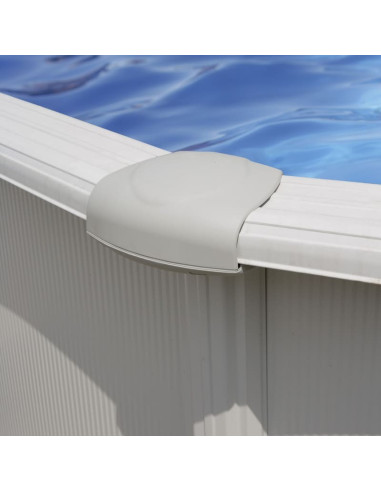Piscina elevada ovalada chapa blanca 610X375X132cmS. Gre KITPROV618  - 6 