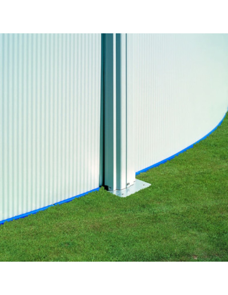 Piscina elevada ovalada chapa acero blanca 610x375x122cm Gre KIT610ECO  - 3 