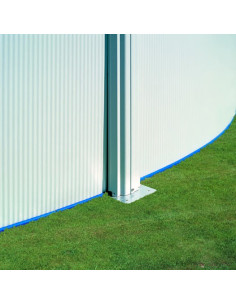 Piscina elevada redonda chapa blanca Ø350x120cms. Gre KIT350ECO - 1 2