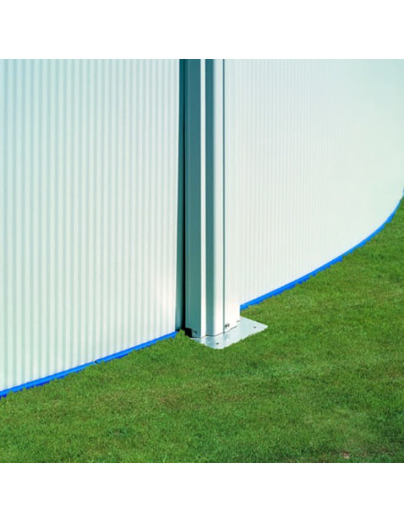 Piscina elevada redonda chapa blanca Ø350x120cms. Gre KIT350ECO  - 2 