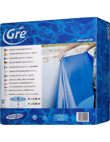 Liner para piscina acero forma de ocho 500x310x120cm Gre azul FPROV507  - 3 