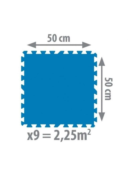 Protector de suelo de piscina modular 9 piezas 50x50cm Gre 223MPF509  - 2 