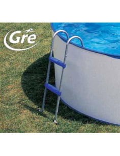Escalera tijera 2x2 peldaños para piscina desmontable 98cm. Gre AR109 - 1 2