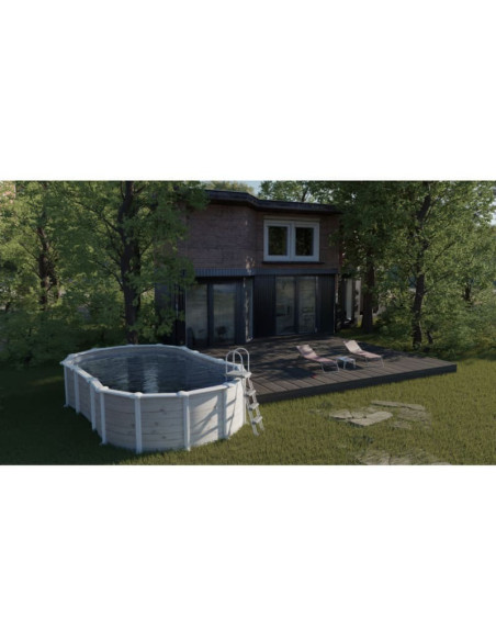 Piscina elev. ovalada nordica 610x375x132cm Gre Islandia KITPROV6188N  - 10 
