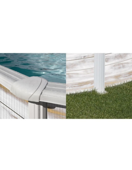 Piscina elevada redonda blanca Ø460X132cms. Gre Groenlandia KITPR458N  - 20 