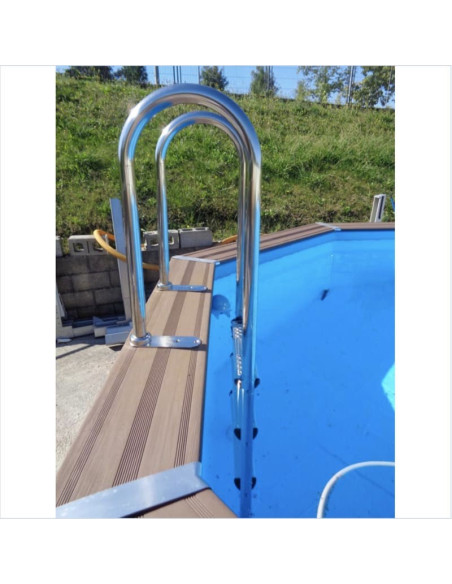 Piscina elevada ovalada 664X386↕124cms. Gre Avantgarde led KPC0V66L  - 14 