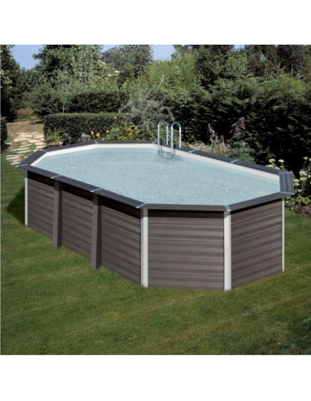 Piscina elevada ovalada 664X386↕124cms. Gre Avantgarde led KPC0V66L  - 22 