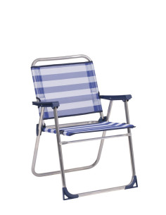 Silla playa alta plegable aluminio respaldo bajo. Alco 631ALF-0056  - 1 