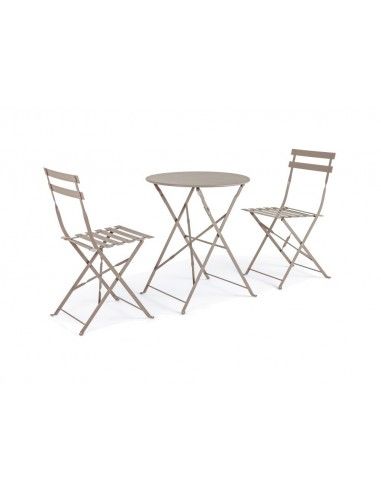 Set terraza pequeña, mesa + 2 sillas. Bizzotto Wissant Atmo  - 1 