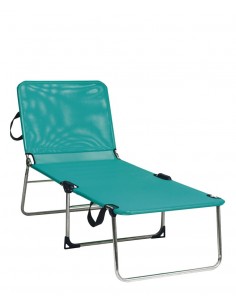 Cama playa aluminio sin muelles textil fibreline turquesa. Alco 1070ALF-030  - 1 
