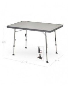 Mesa aluminio reforzado y tablero HPL 101X65cm. Crespo AL-246  - 1  2
