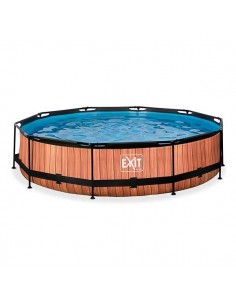 Piscina tubular redonda desmontable ø360x76cm. Exit 360 Simil madera  - 1