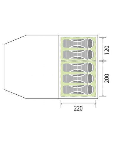 Tienda de campaña para 5 personas. Brunner Duke Outdoor5 0103078N  - 3 