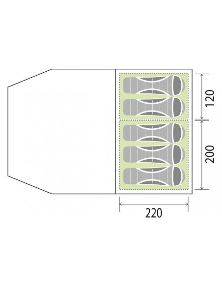 Tienda de campaña para 5 personas. Brunner Duke Outdoor5 0103078N  - 3 