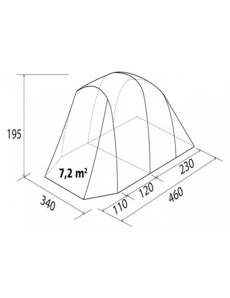 Tienda de campaña para 5 personas. Brunner Duke Outdoor5 0103078N  - 2 