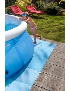 Protector suelo piscina modular 9 pzas 50x50cm.Bestway Flowclear 58220  - 1  2