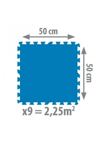 Protector de suelo de piscina modular 9 piezas 50x50cm Gre 223MPF509  - 2 