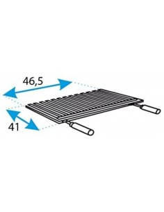 Barbacoa metálica negra con elevador de la parrilla inox 50x40xH100cm. Imex el Zorro 71535  - 1  2