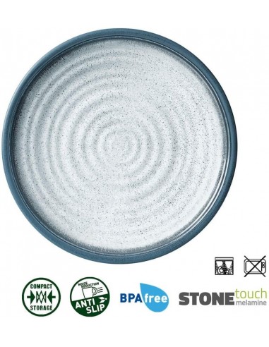 Vajilla camping 4 personas. 36 pzs Melamina azul. Brunner 0830154N.C5T  - 7 