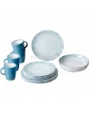 Vajilla de melamina de 16 piezas, azul. Brunner Lunch Box Amalfi 0830155N.C5E  - 1 
