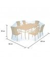 Funda mueble conjunto mesa y sillas 264x165x90cm. 32449  - 1 