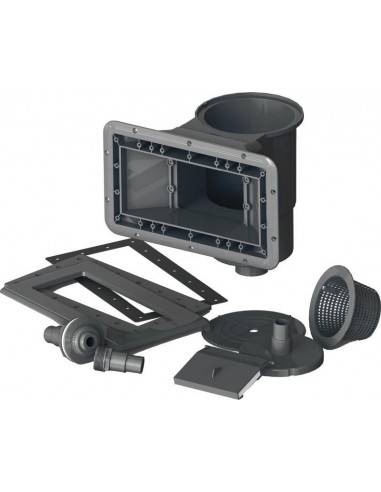 Piscina elevada rectangular 466x326x124cms composite gris. Gre KPCOR46  - 6 