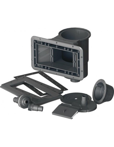 Piscina elevada rectangular 466x326x124cms composite gris. Gre KPCOR46  - 6 