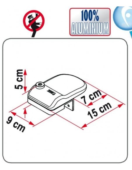 Cierre de seguridad blanco. Fiamma Safe door Frame 08022-01  - 6 