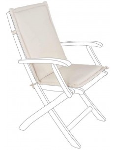 Cojín Poly Spun Natural respaldo medio. Bizzotto 805604  - 1 