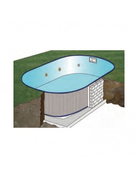 Piscina acero enterrada ovalada 700x320x120cm. Gre Sumatra KPEOV7027  - 9 